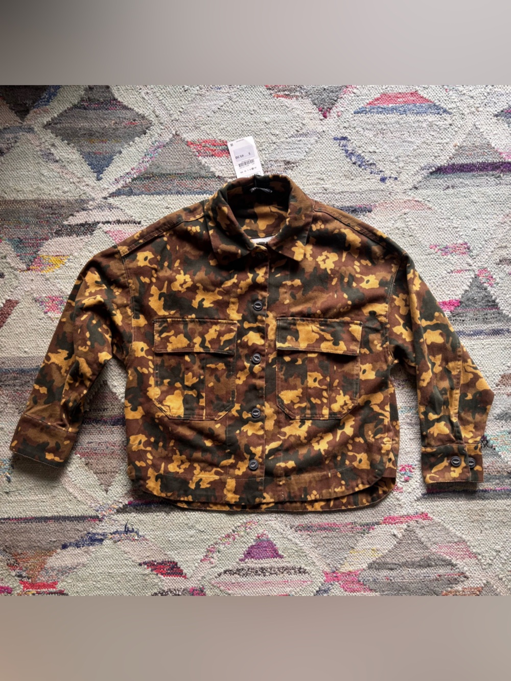 NWT: Zara Camouflage Chore Field Utility Jacket | Size Small